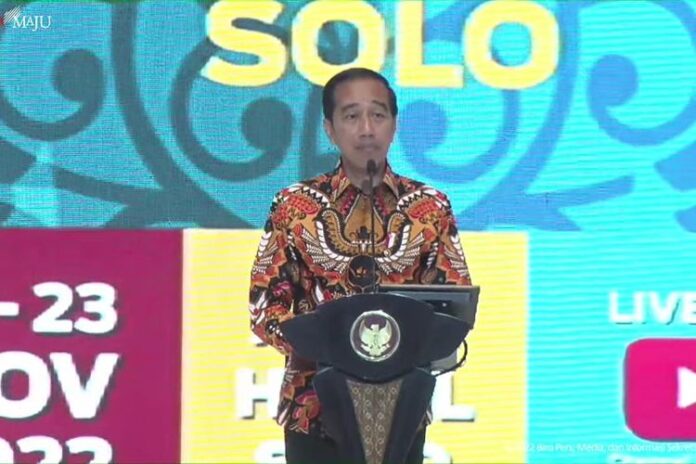 Pesan Jokowi dalam Munas HIPMI, kepada Capres-Cawapres untuk hindari politik identitas.